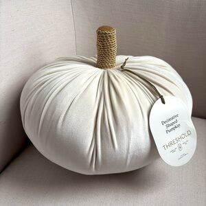 Threshold Decorative Shaped Velvet Pumpkin Pillow